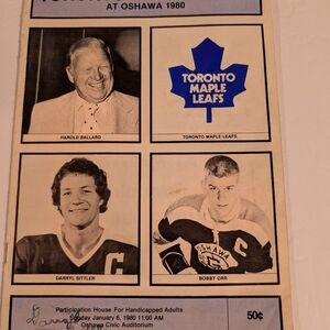 Toronto Maple Leafs At Oshawa 1980 Program